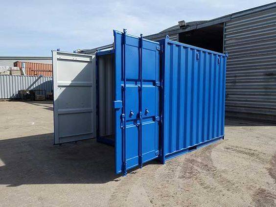 Blue Steel Storage Container