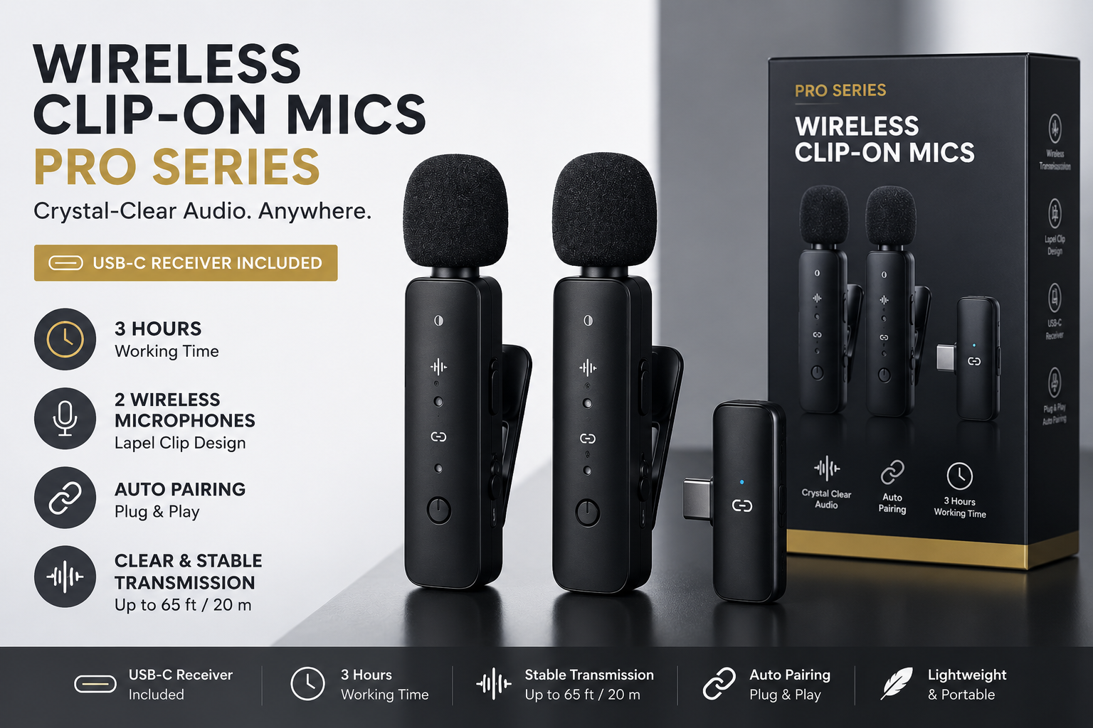 Wireless Clip-on Mics