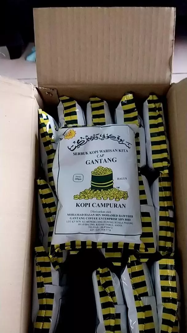 Kopi Cap Gantang 230 gram | Kopi | Kopi Kedah | Borong sekotak | Kopi Kampung
