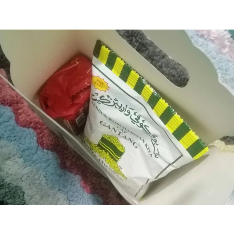 Pakej Doorgift Kopi Cap Gantang 60gram dan kotak ekslusif