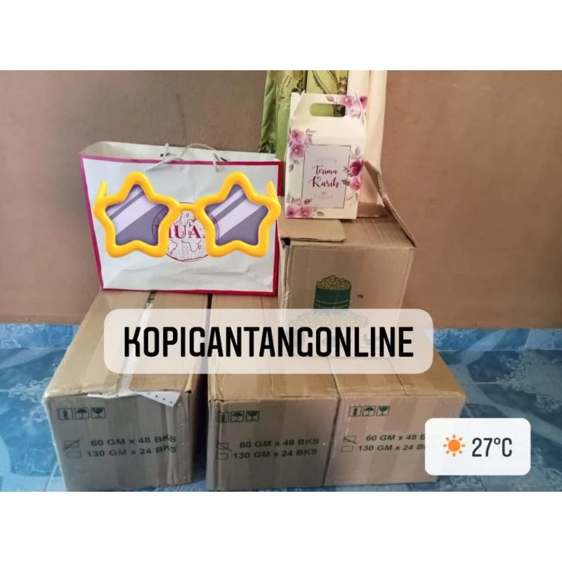 Pakej Door Gift Kopi Gantang 2 in 1 dan kotak ekslusive