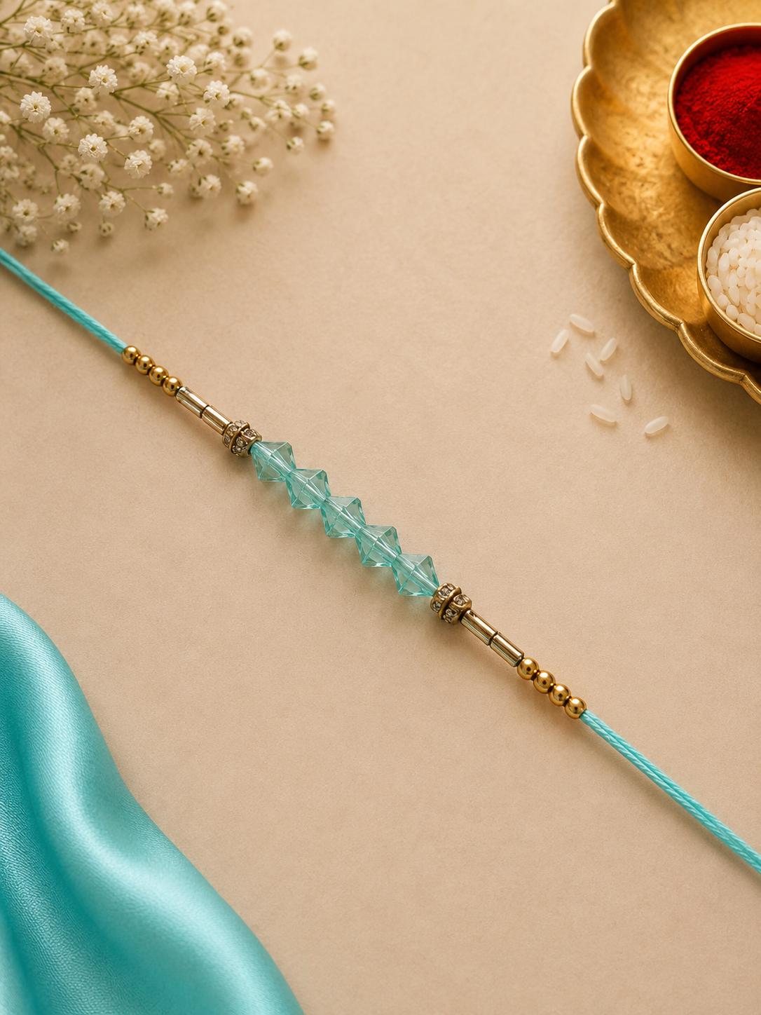 Aqua Crystal Harmony Rakhi