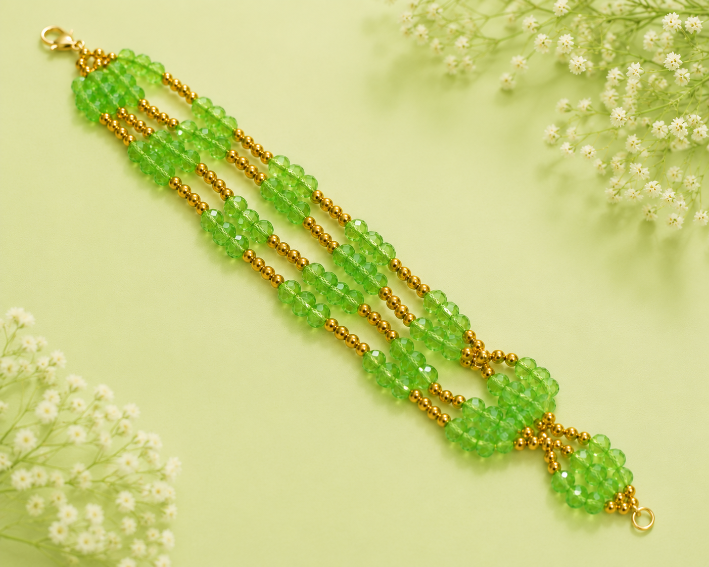 Emerald Harmony Crystal Bracelet
