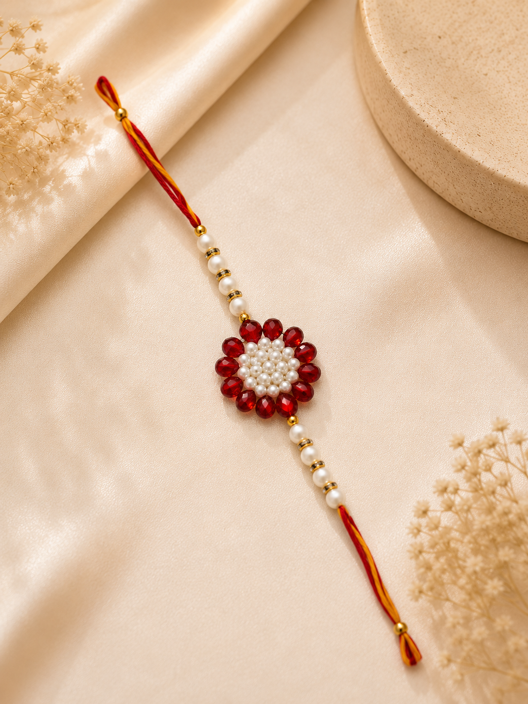 Crimson Bloom Rakhi