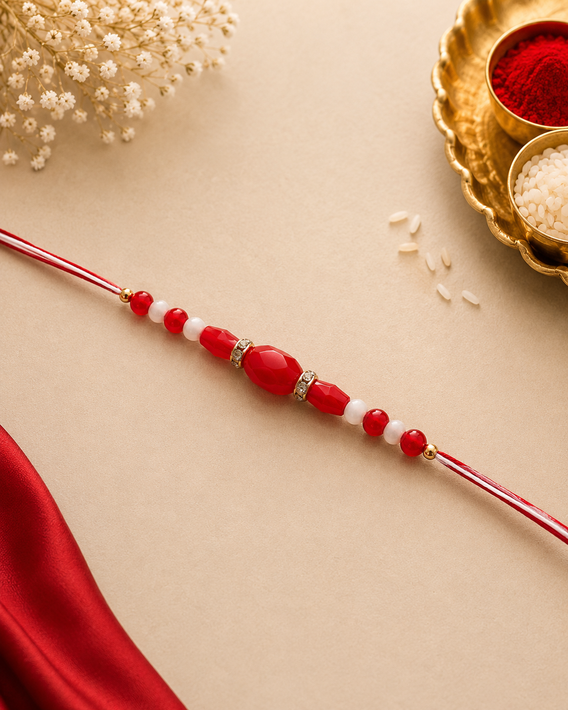 Ruby Pearl Harmony Rakhi