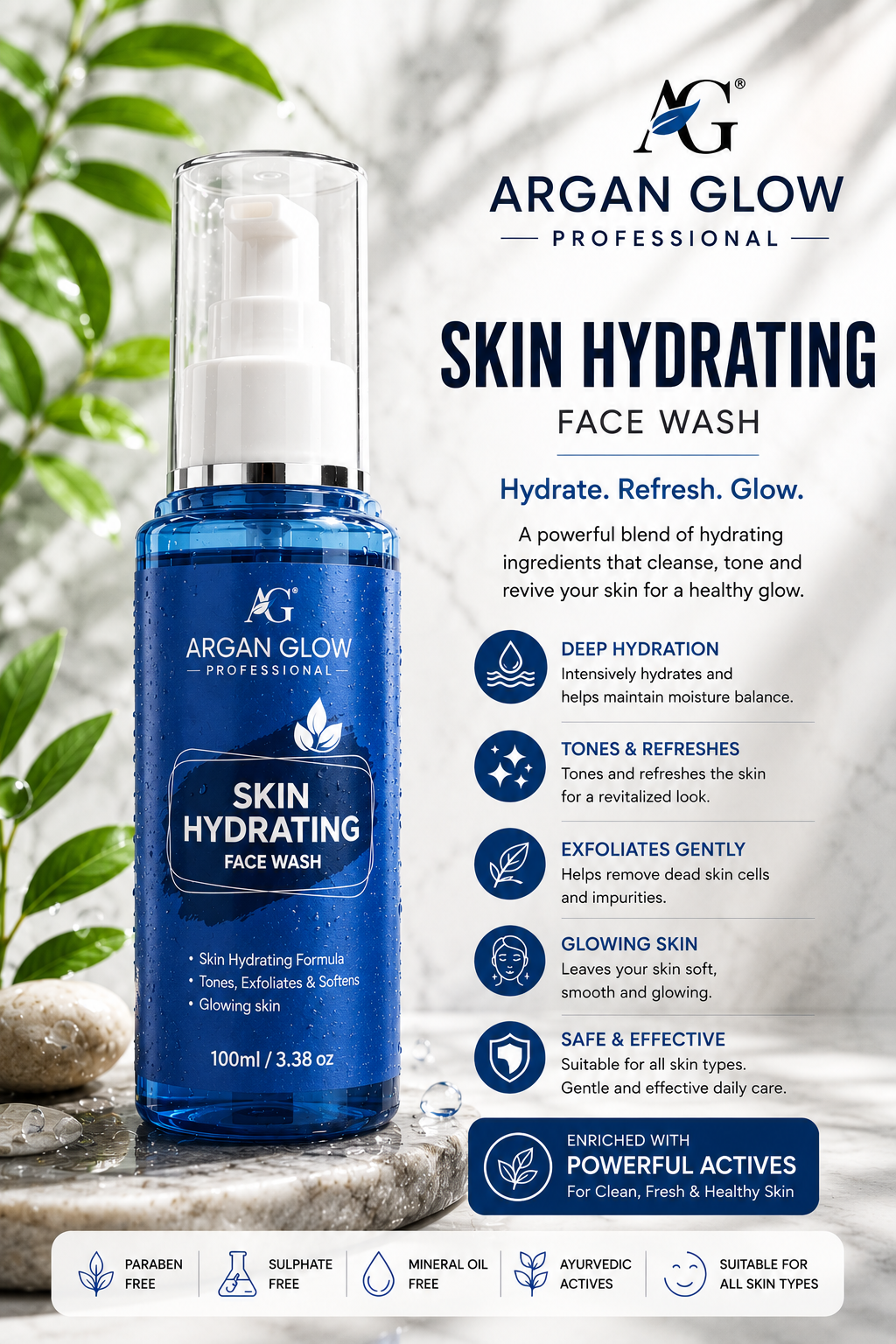 Argan Glow Skin Hydrating Face Wash