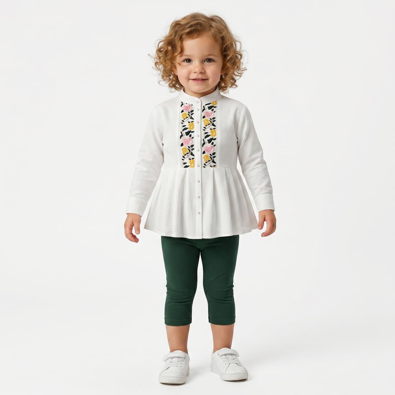 Floral Embroidered Peplum Top