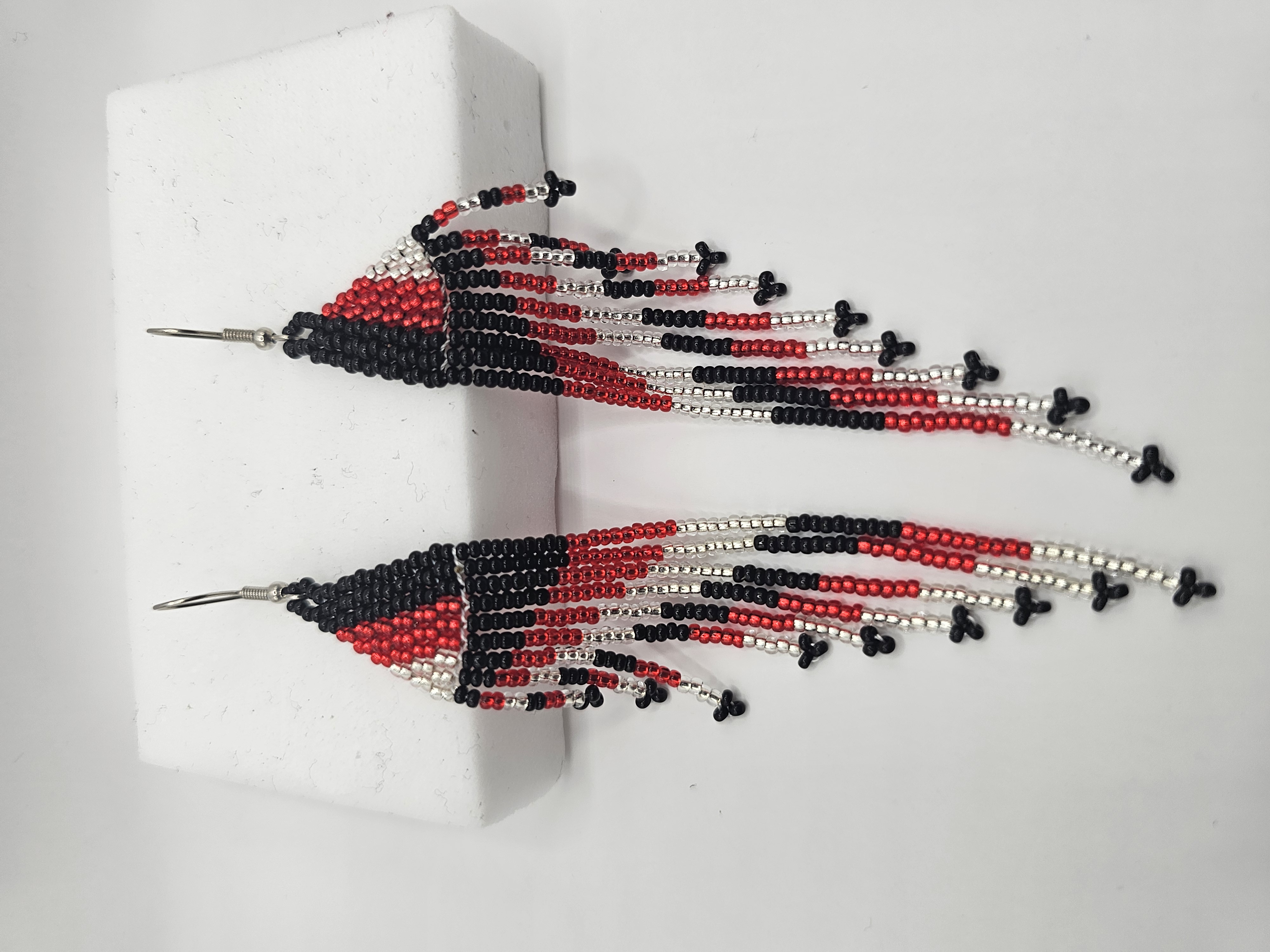 Handmade Beaded Fringe Earrings