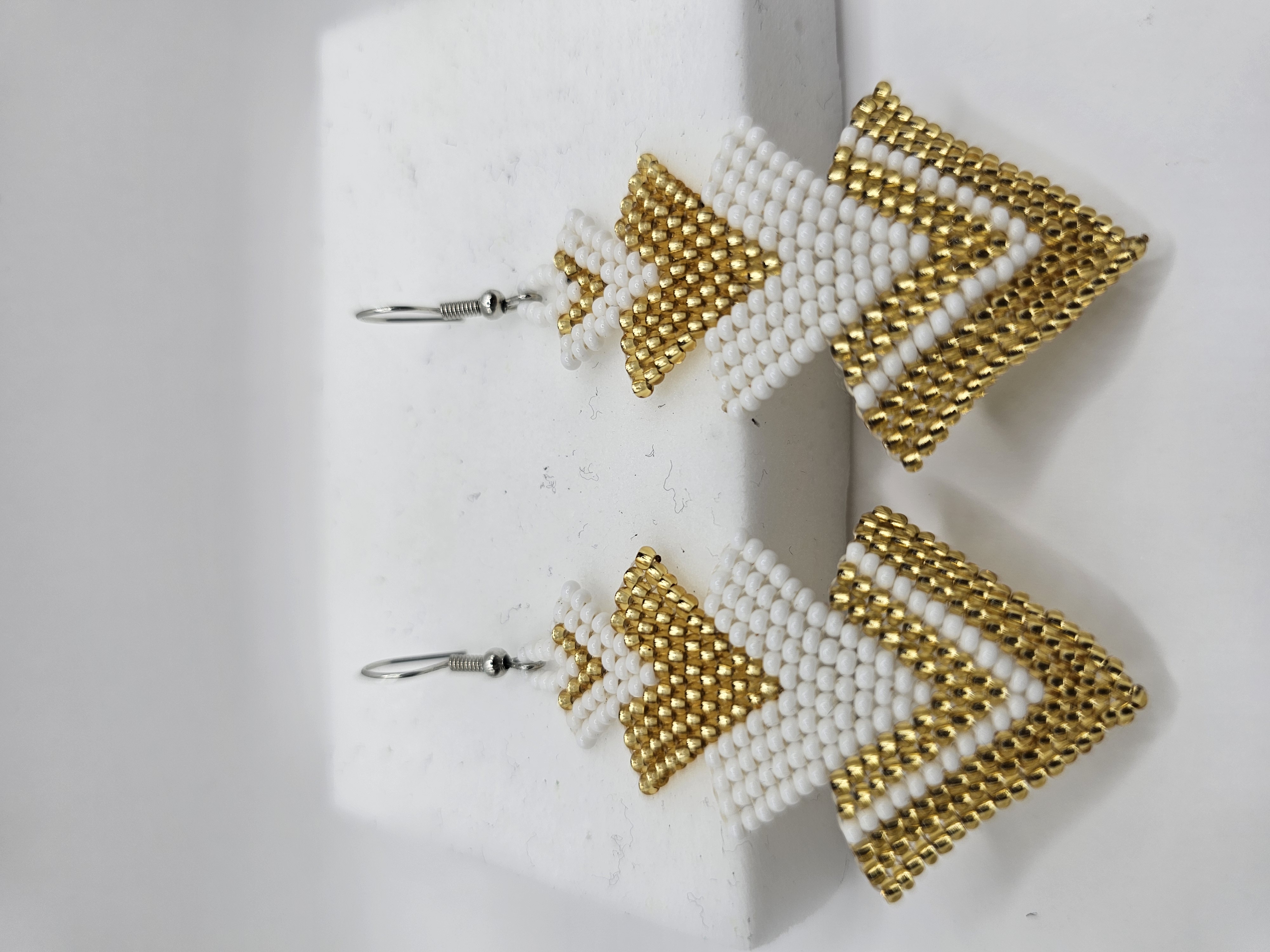 Chevron Beaded Earrings