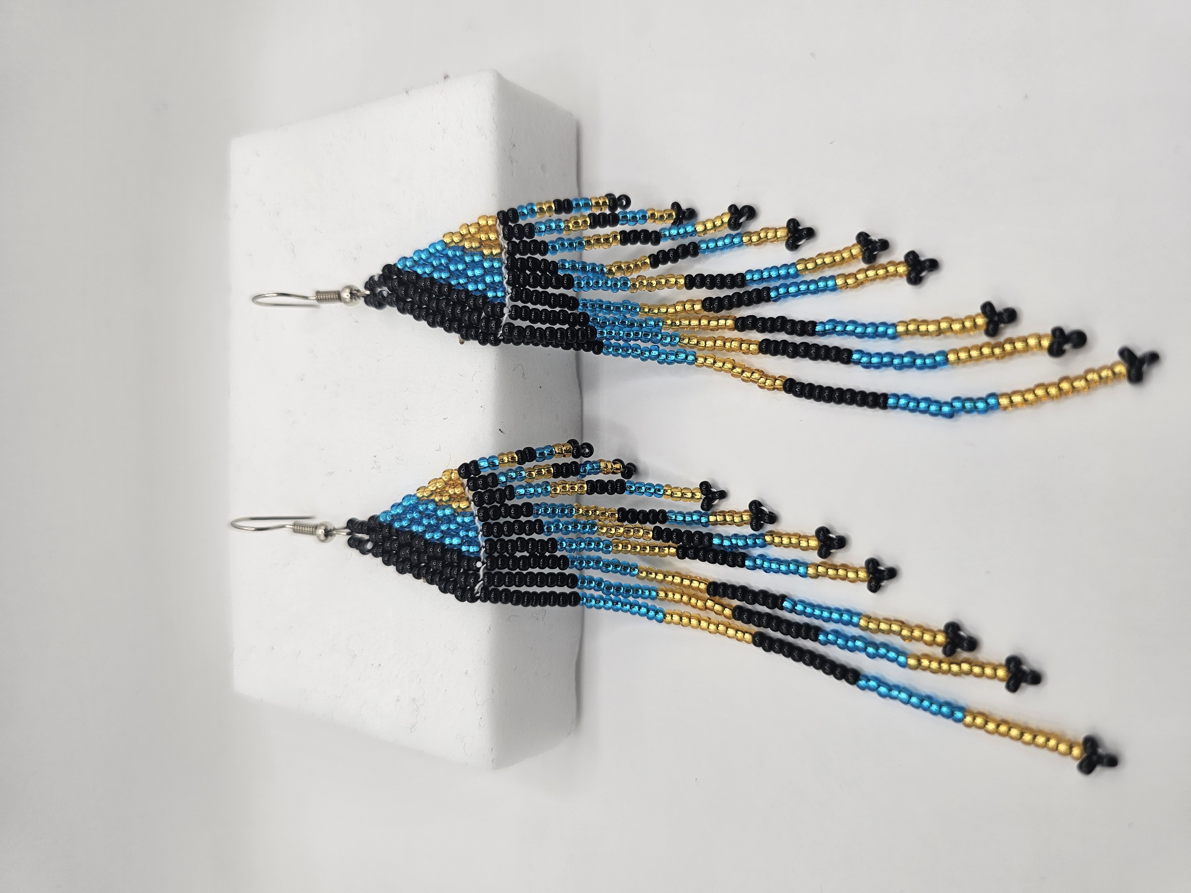 Boho Beaded Fringe Earrings