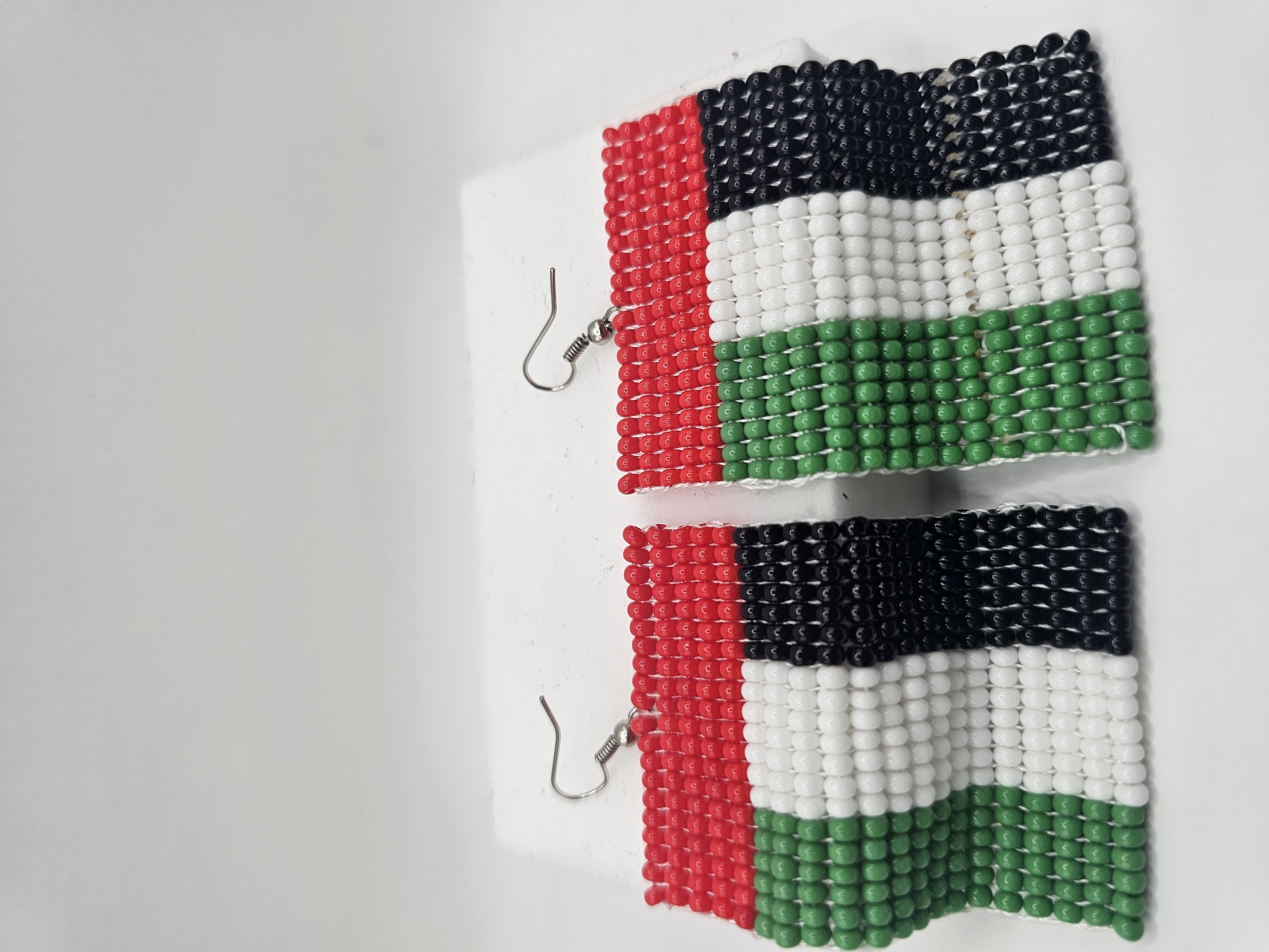 UAE Flag Beaded Earrings