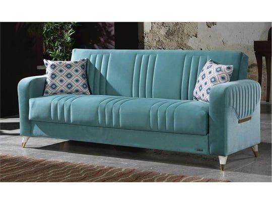 Modern Blue Velvet Sofa