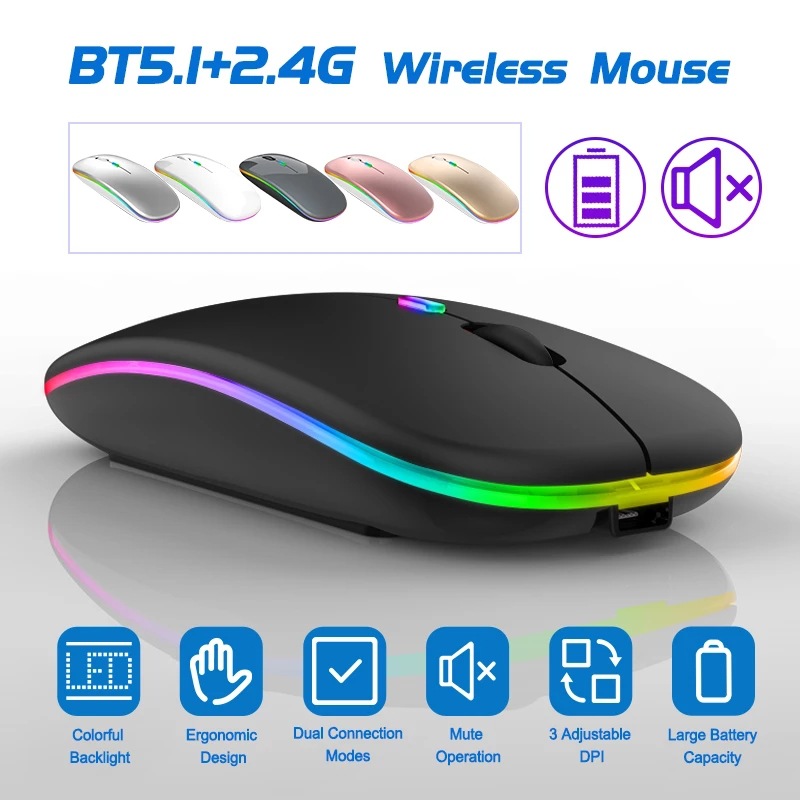 Souris sans fil rechargeable