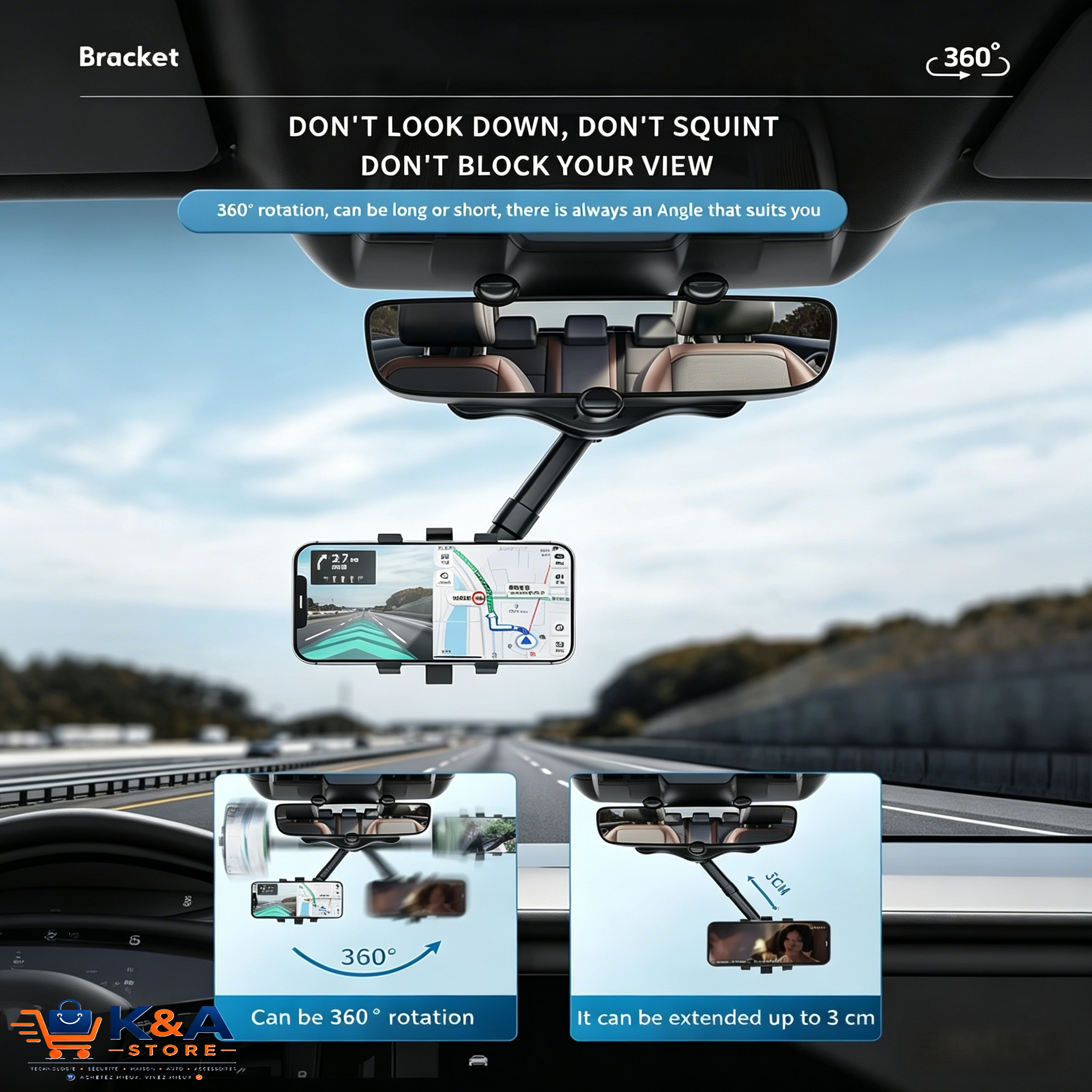 Support de téléphone Auto