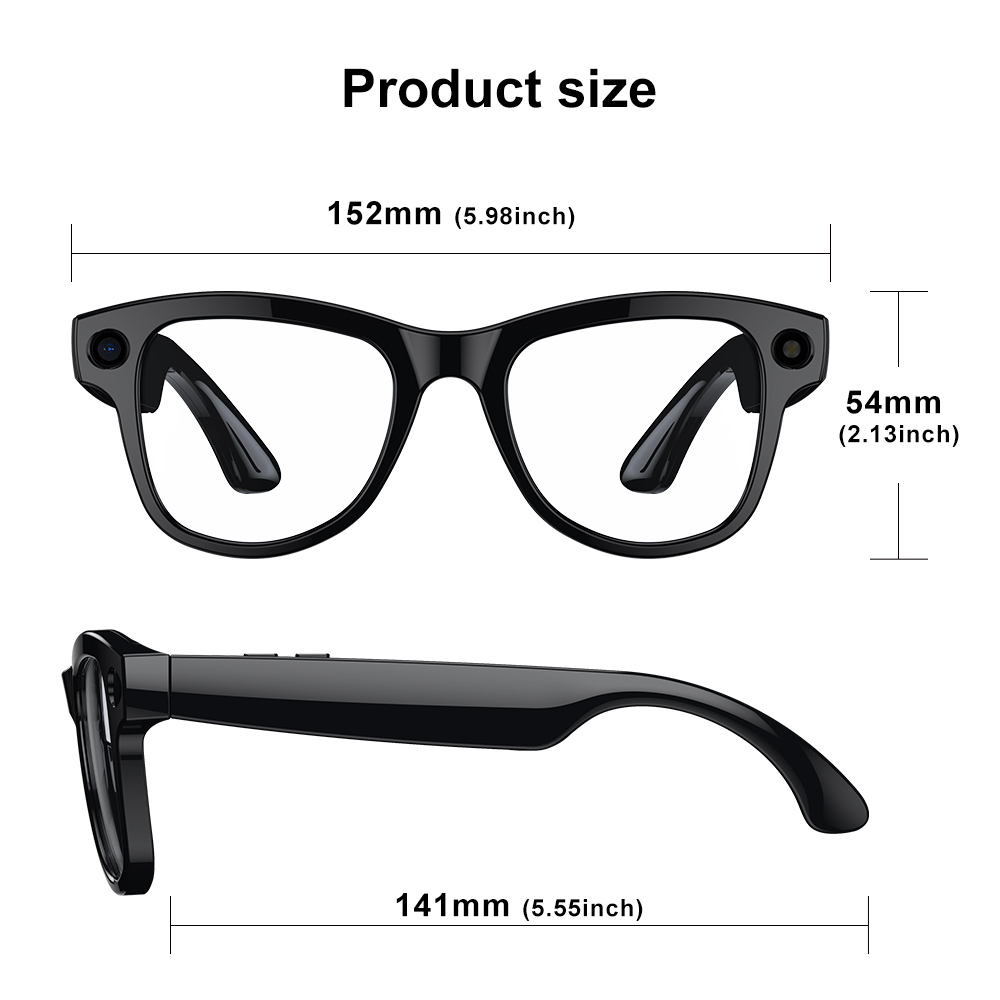 Lunettes Intelligentes avec Caméra,