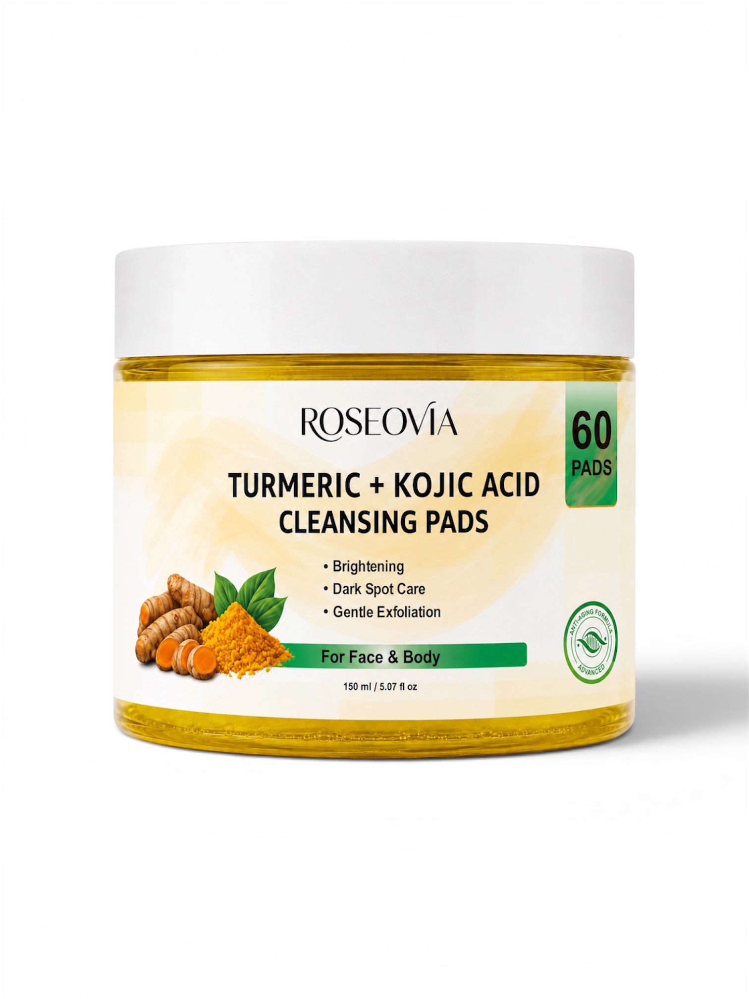 ROSEOVIA Turmeric  Kojic Acid Cleansing Pads