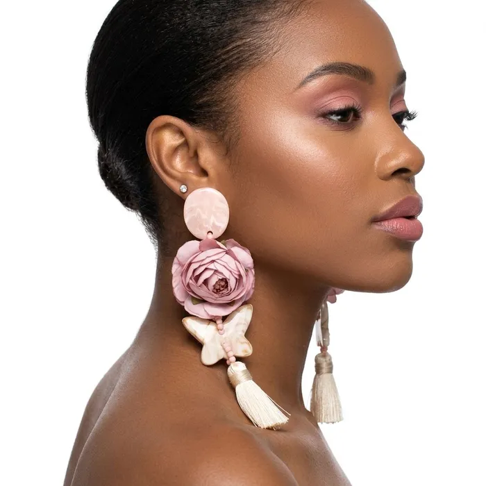Blossom Butterfly Tassel Earrings