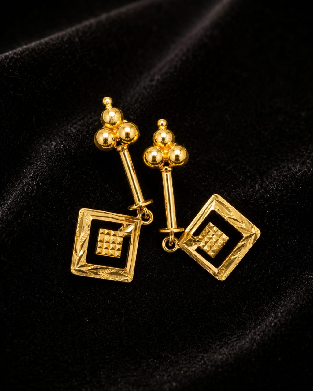 Geometric Gold Earrings