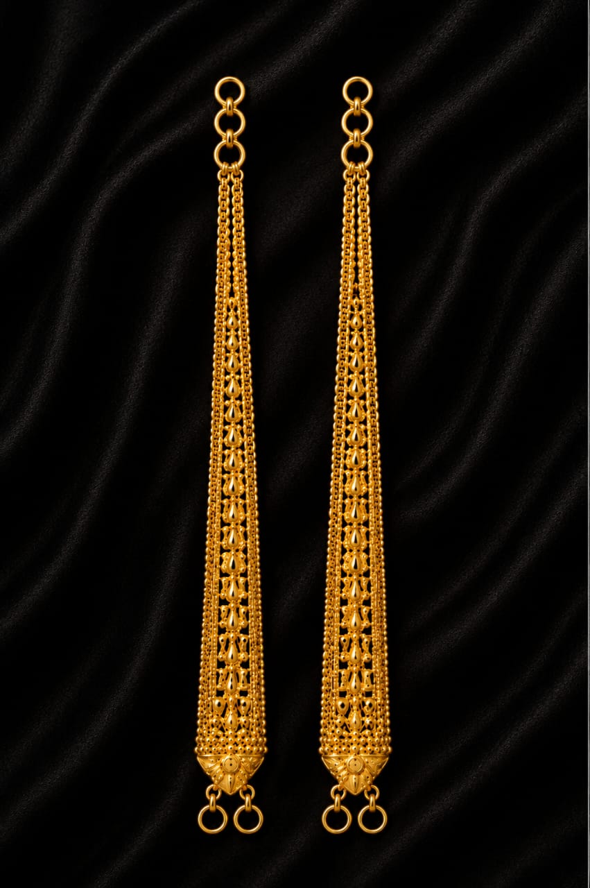 Elegant Gold Long Earrings