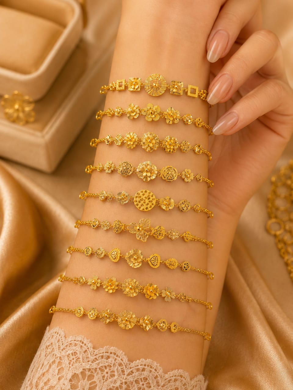 Gold Plated Designer Bracelets Set