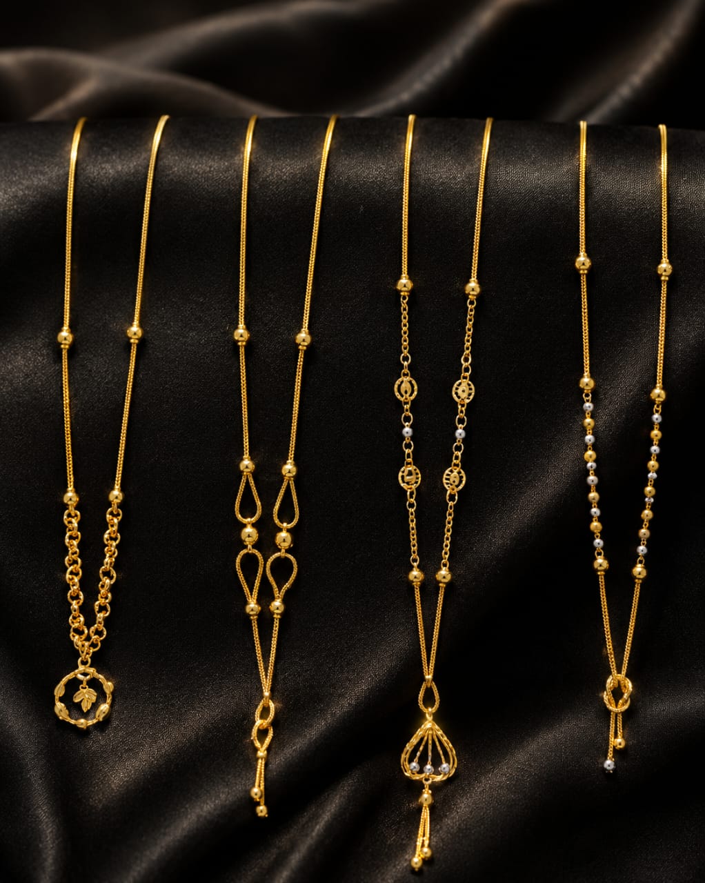 Elegant Gold-Plated Necklaces Set