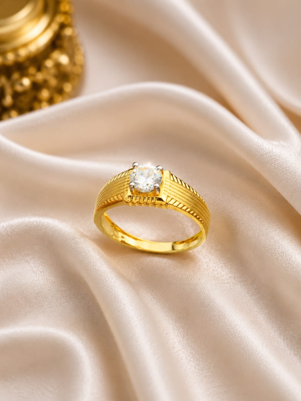 Gold Solitaire Ring
