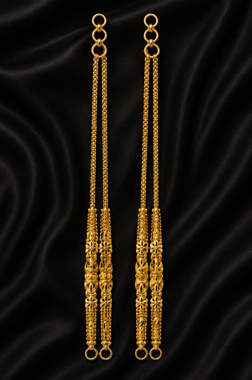 Traditional Gold Plated Hair Chains