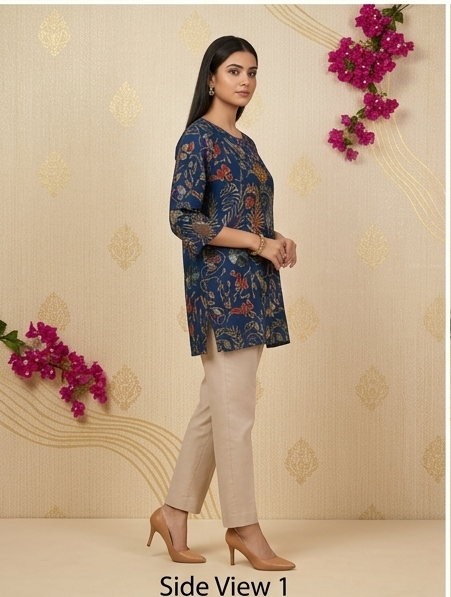 Floral Printed Kurti Set