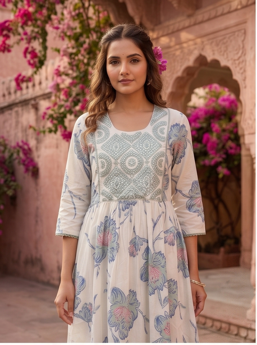 Floral Printed Midi Dress