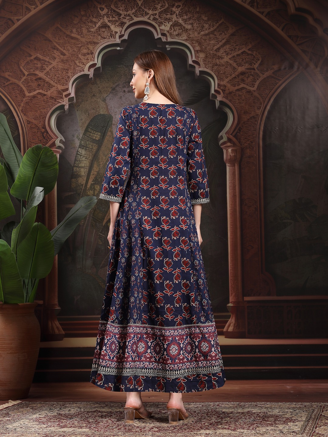 Floral Printed Anarkali Dress