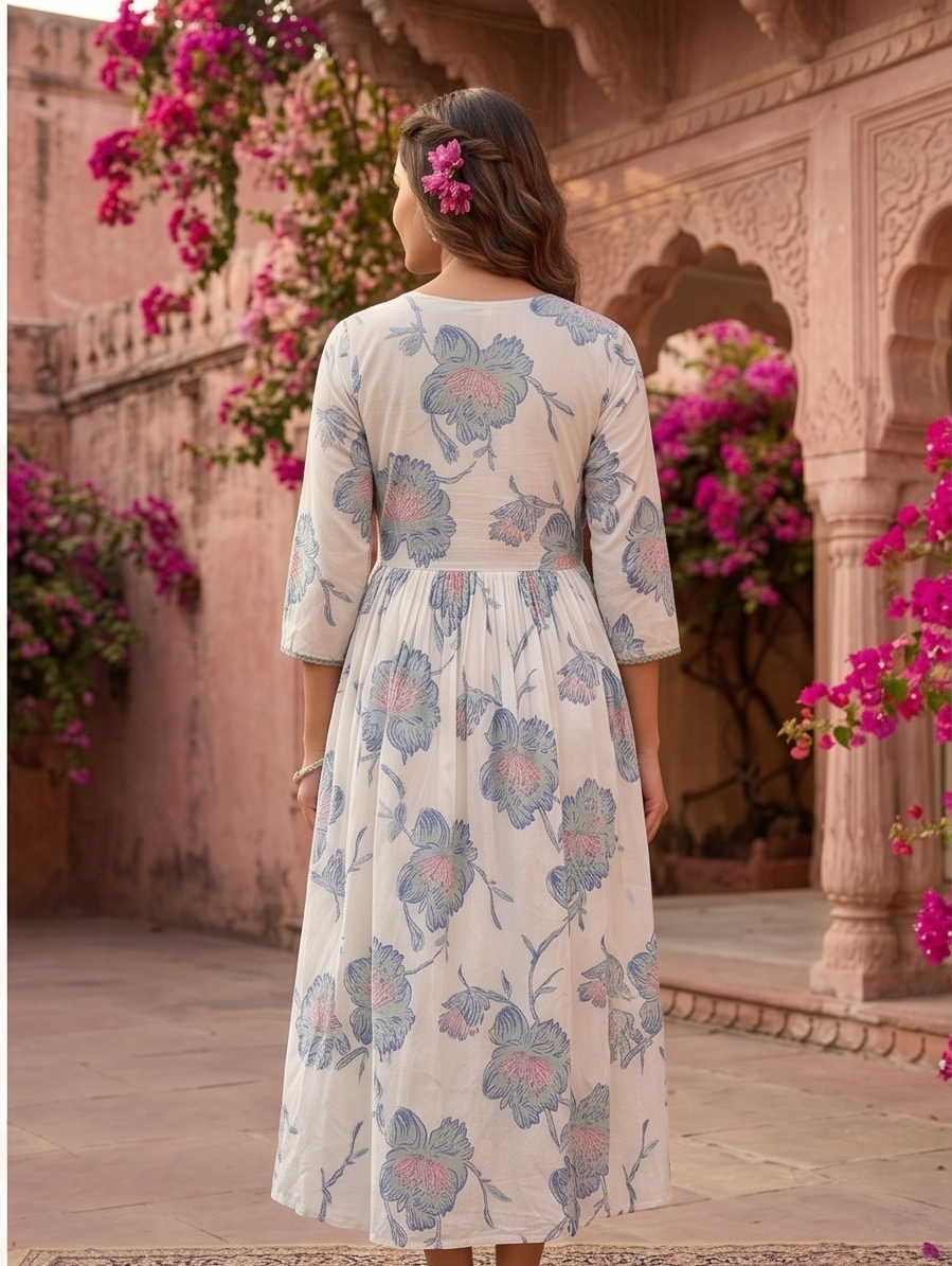 Floral Printed Midi Dress