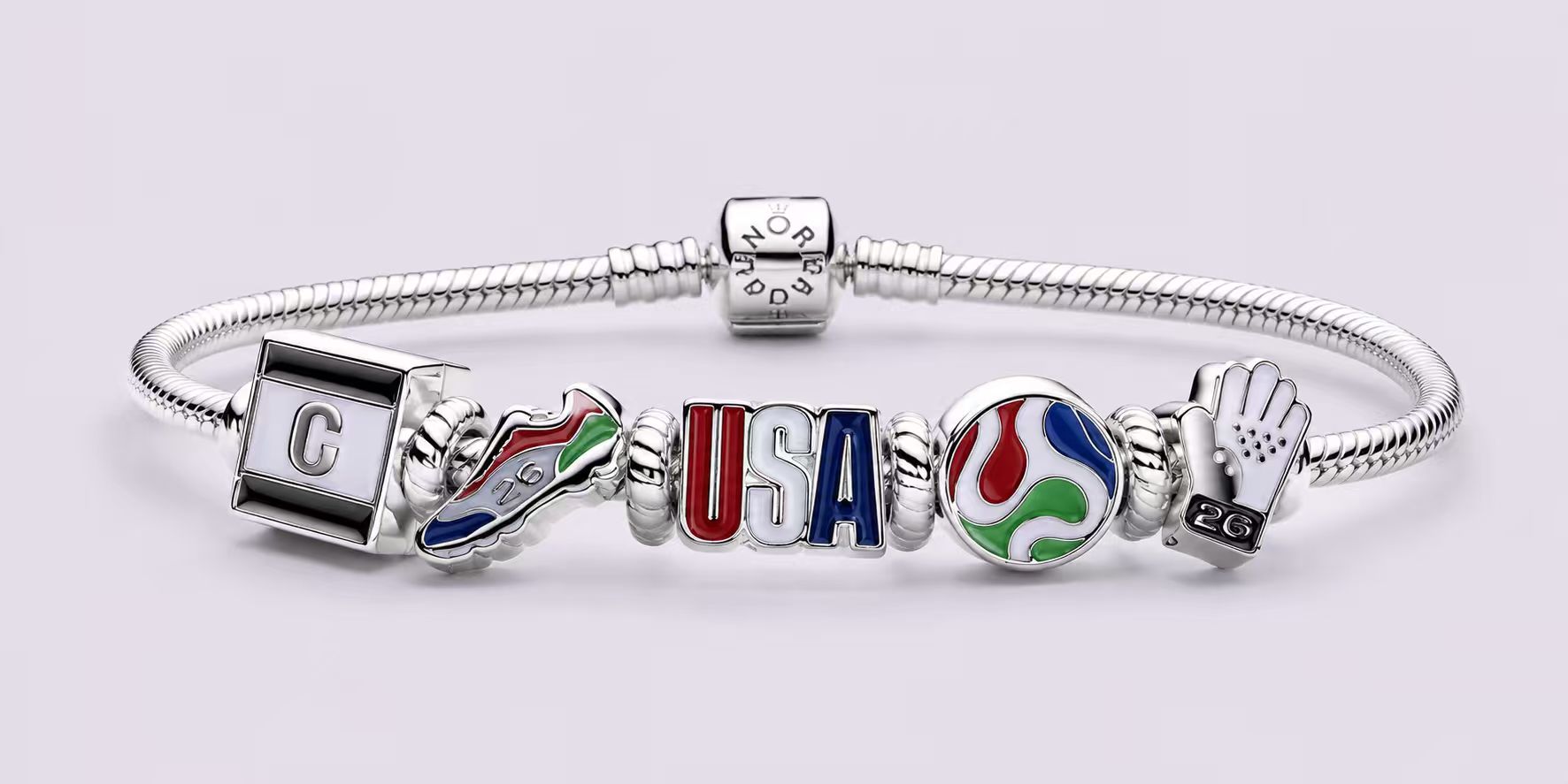 USA Soccer Charm Bracelet