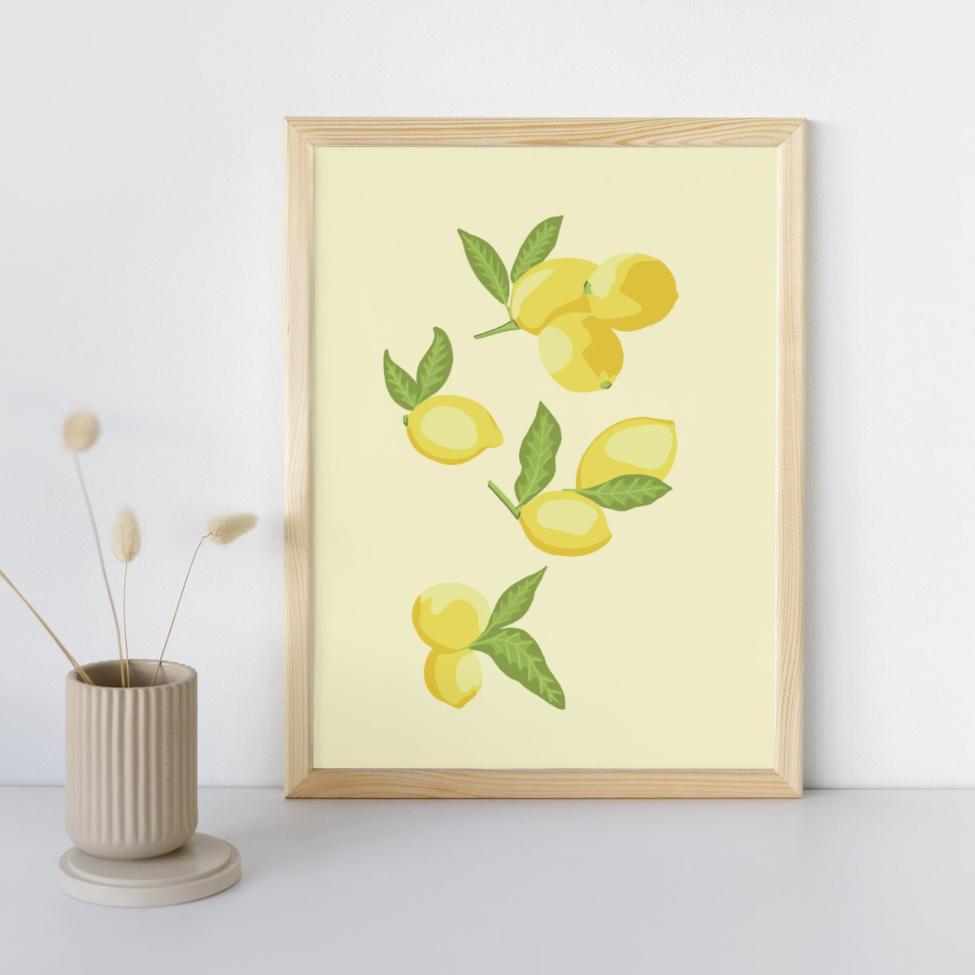 Lemon Botanical Wall Art Print (A4 Unframed)
