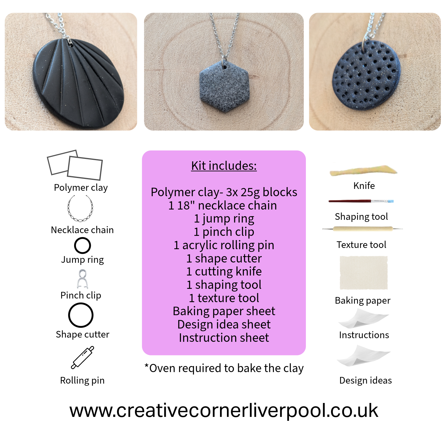 Polymer Clay Necklace Kit
