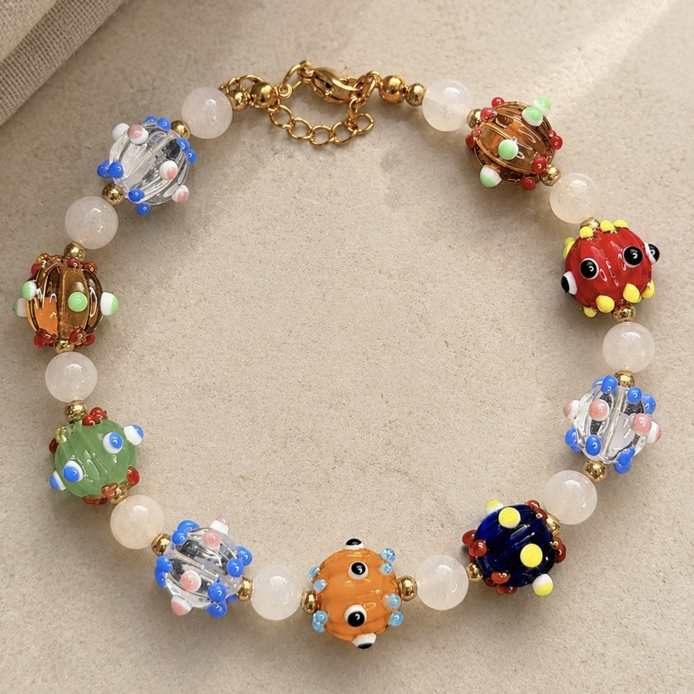 Bransoletka Colors of Venezia - Peach Aventurine