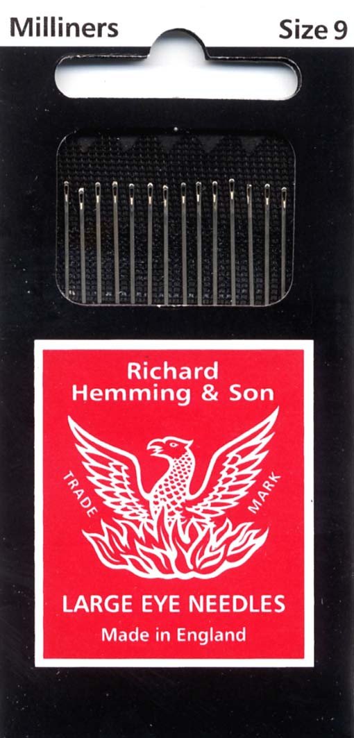 Colonial Needle 16 Count Richard Hemming Milliners/Straw Needles, Size 9