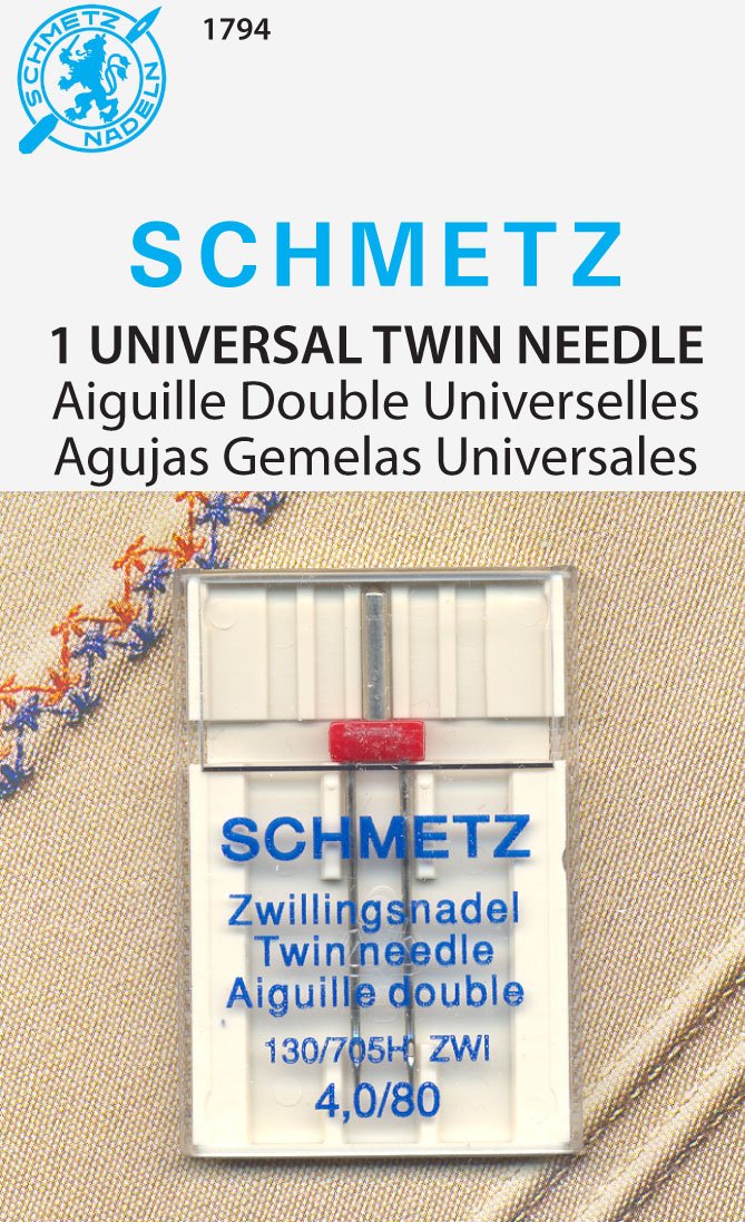 Schmetz Universal Needle Twin Size 80/4.0