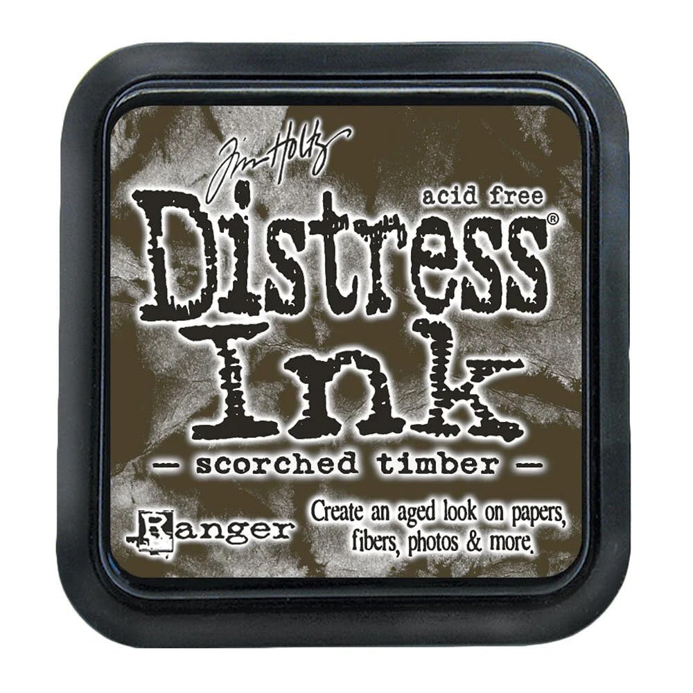 Tim Holtz Ranger Distress Ink Pad-Scorched Timber, 3 x 3 inch