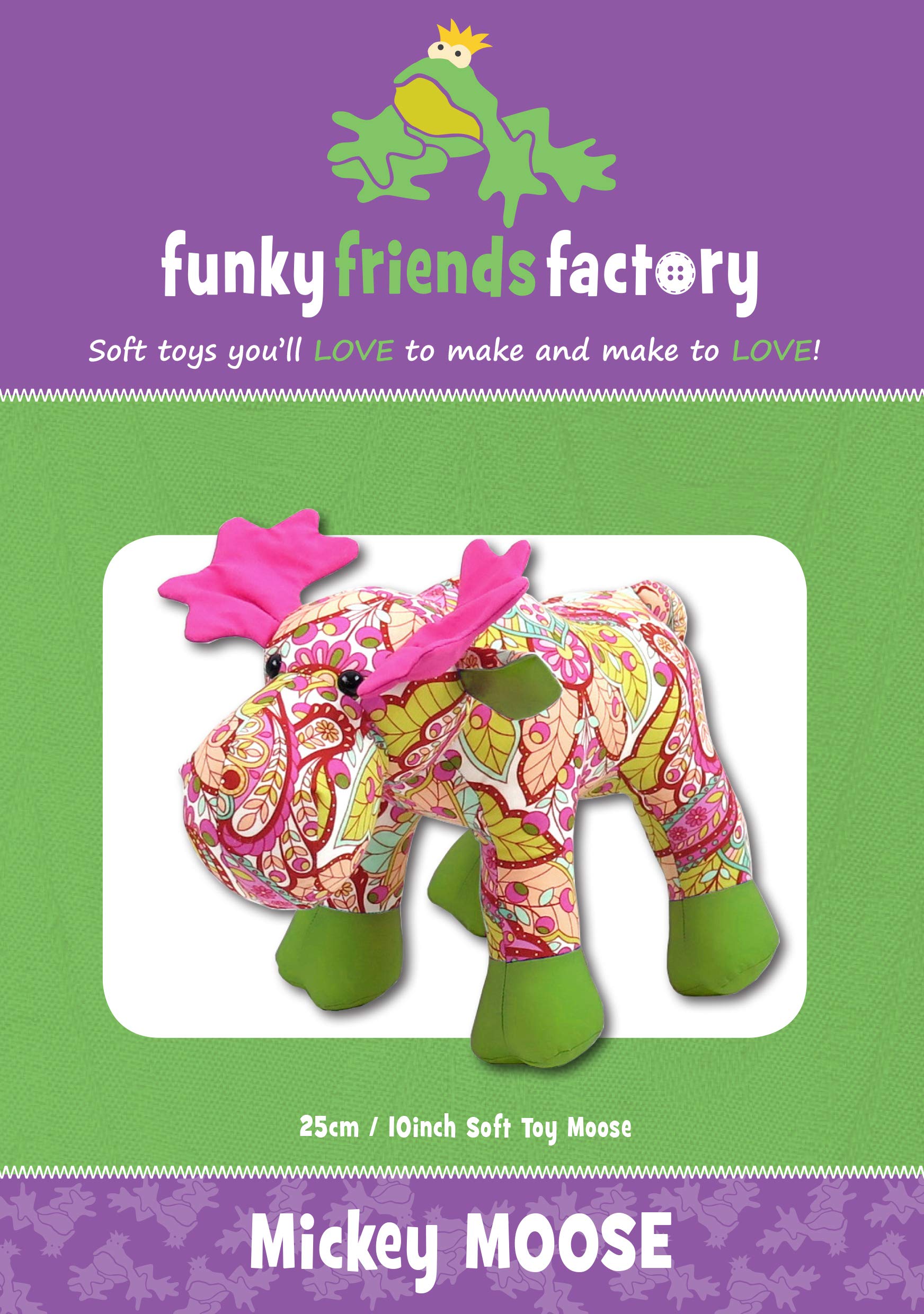FUNKY FRIENDS FACTORY Mickey Moose Sewing Pattern