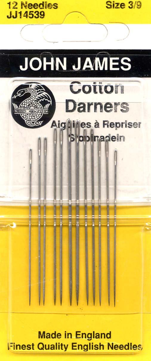 Cotton Darners Hand Needles-Size 3/9 12/Pkg