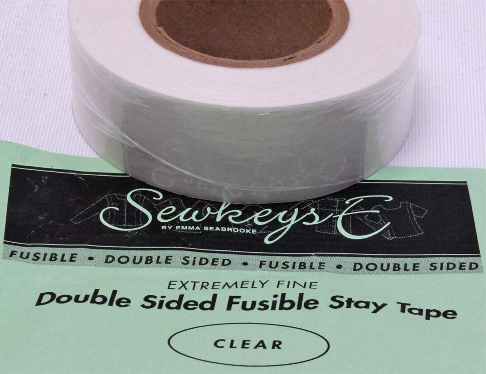 Field's Fabrics Clear - 1" Double Sided Fusible Stay Tape - 1" X 25 Yards SewkeysE Extremely Fine Sold by The 25 Yard Roll (DSFST1) M494.22