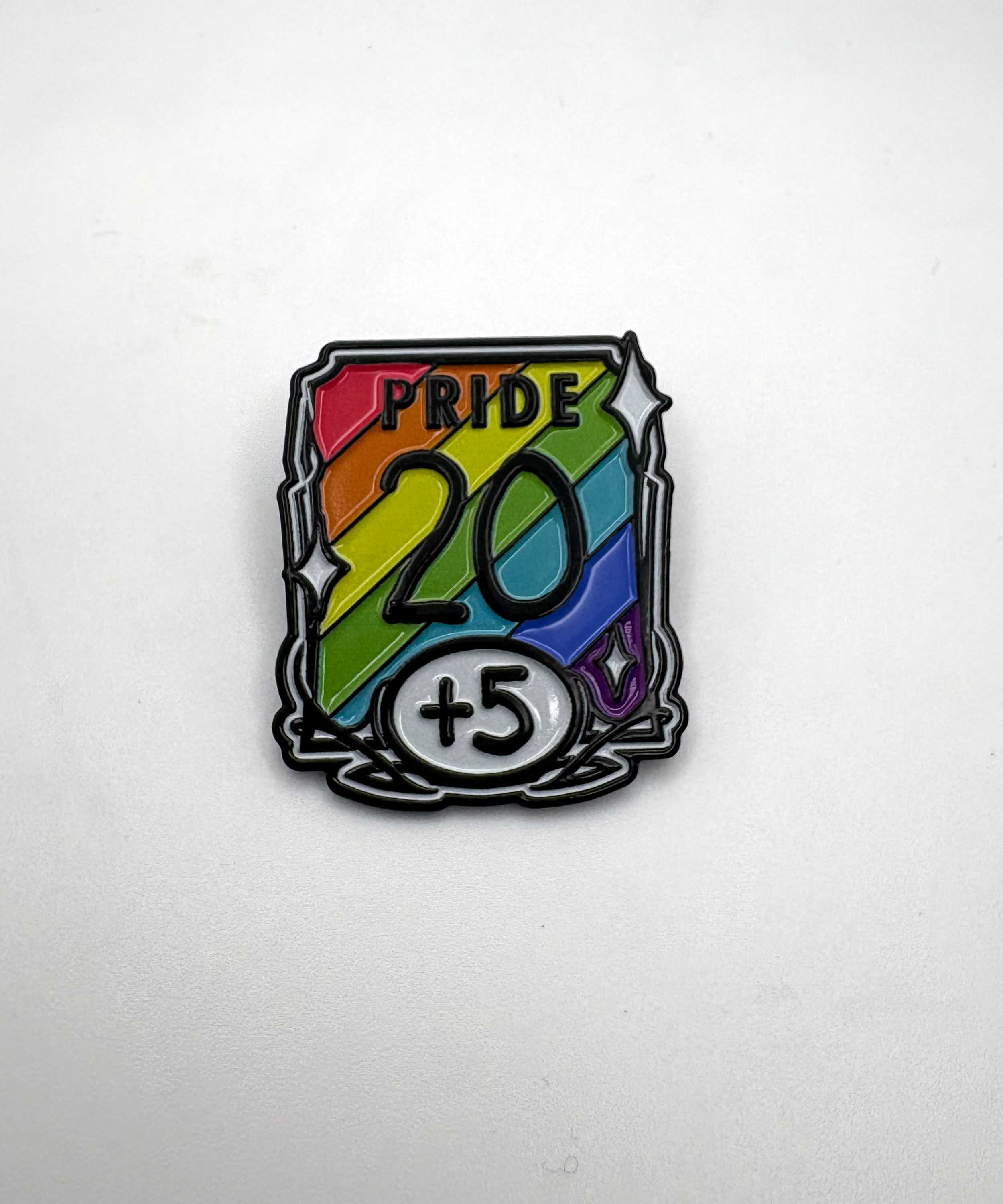 Pride +5 Enamel Pin