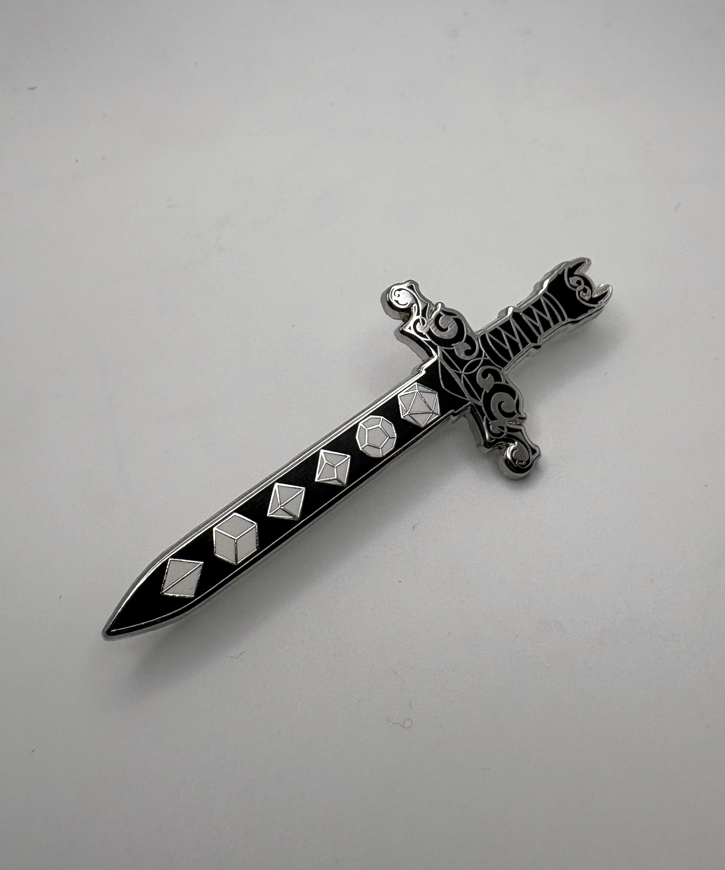 Dice Sword Enamel Pin