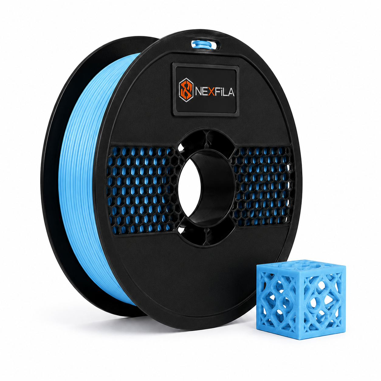 NEXFILA PLA+ SKY BLUE 3D Printer Filament | 1.75mm | 1Kg GROSS  | Compatible with All FDM 3D Printers