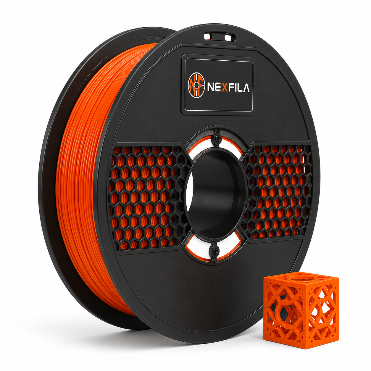 NEXFILA PLA+ Orange 3D Printer Filament | 1.75mm | 1.1Kg Gross | Compatible with All FDM 3D Printers