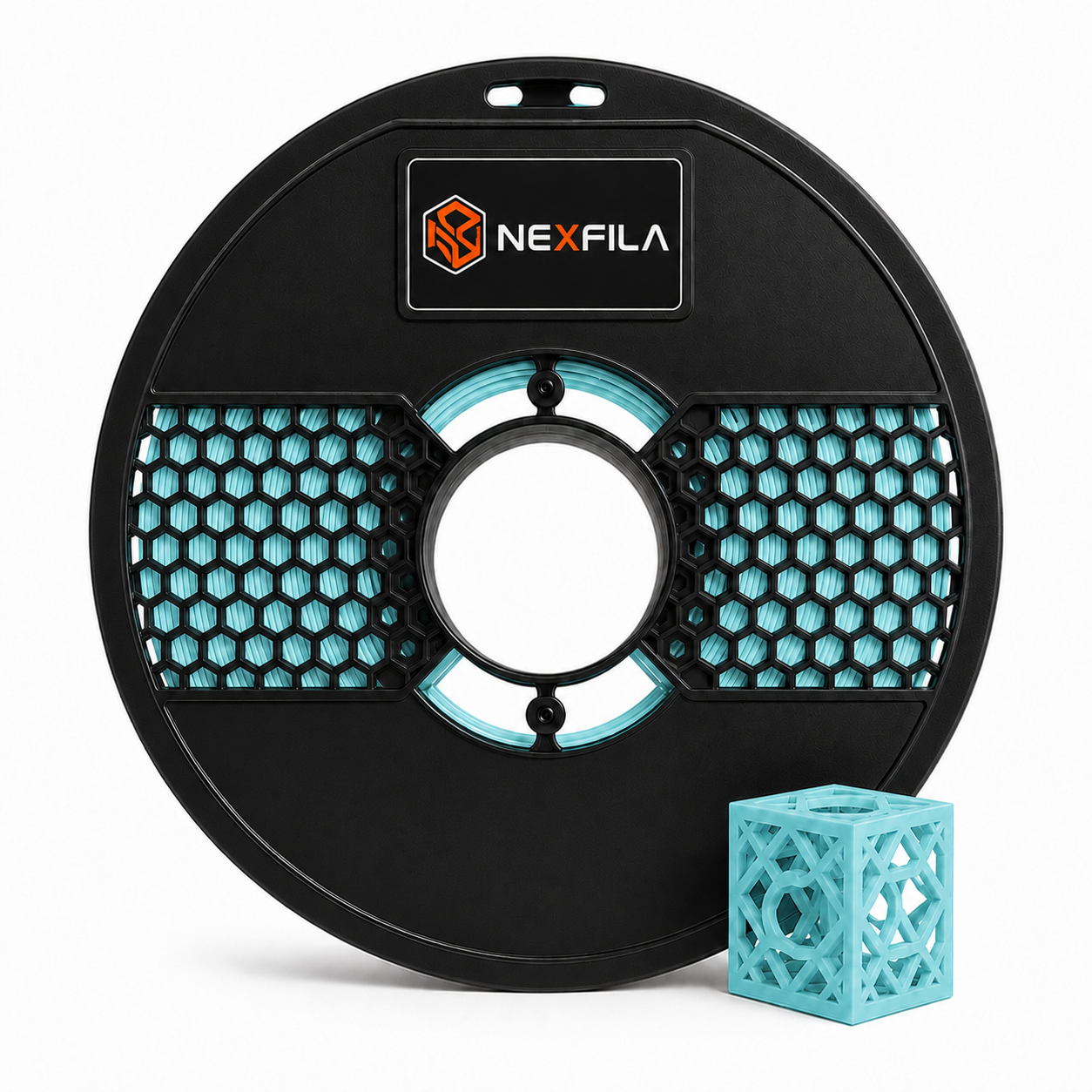 NEXFILA PLA+  Aqua Blue 3D Printer Filament | 1.75mm | 1 Kg Gross | Compatible with All FDM 3D Printers