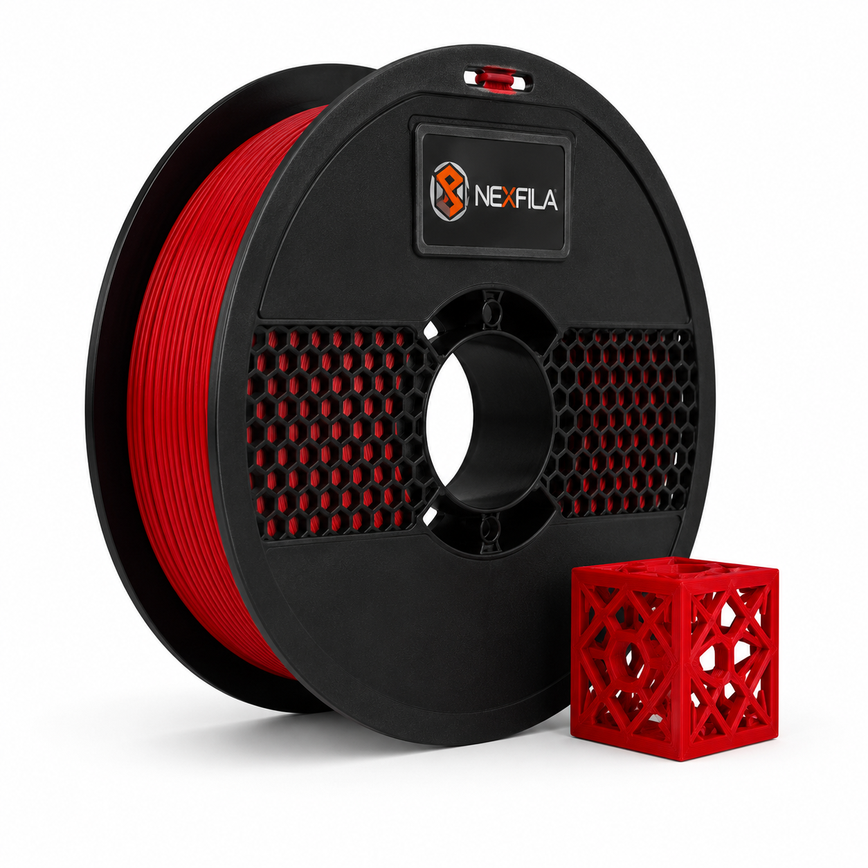NEXFILA PLA+ RED 3D Printer Filament | 1.75mm | 1Kg Gross | Compatible with All FDM 3D Printers