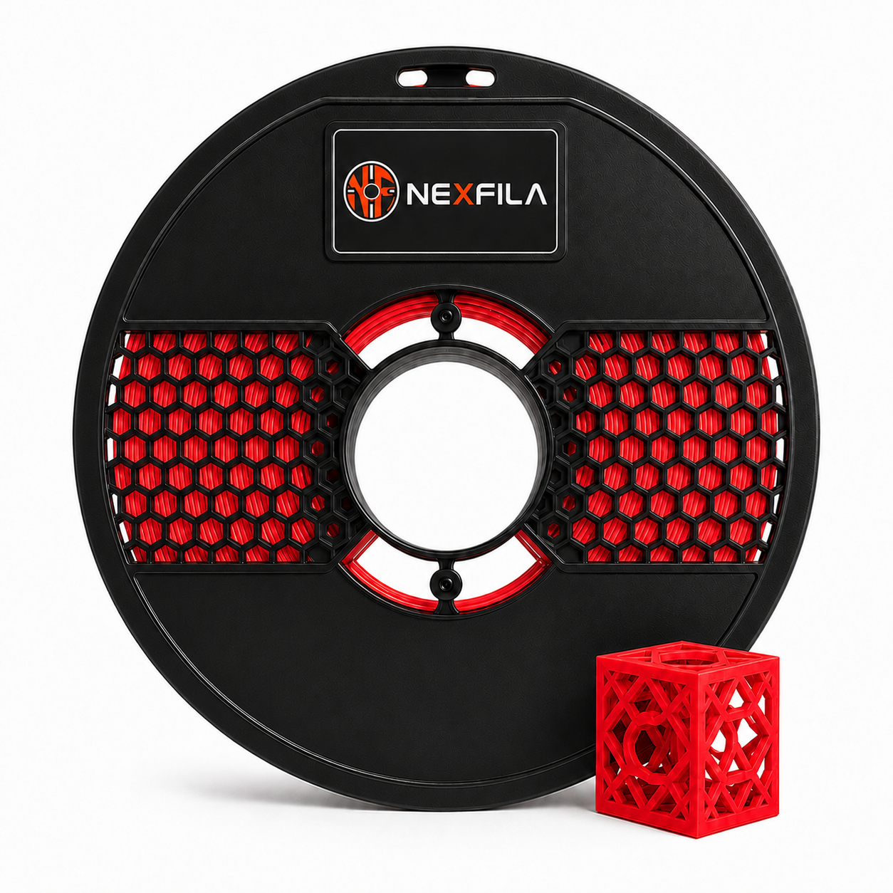 NEXFILA PLA+ RED 3D Printer Filament | 1.75mm | 1Kg Gross | Compatible with All FDM 3D Printers
