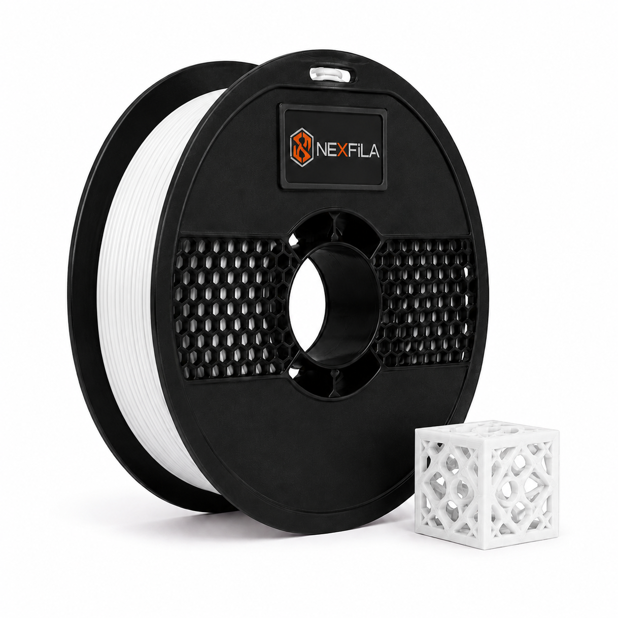 NEXFILA PLA+ White 3D Printer Filament | 1.75mm |1Kg Gross | Compatible with All FDM 3D Printers