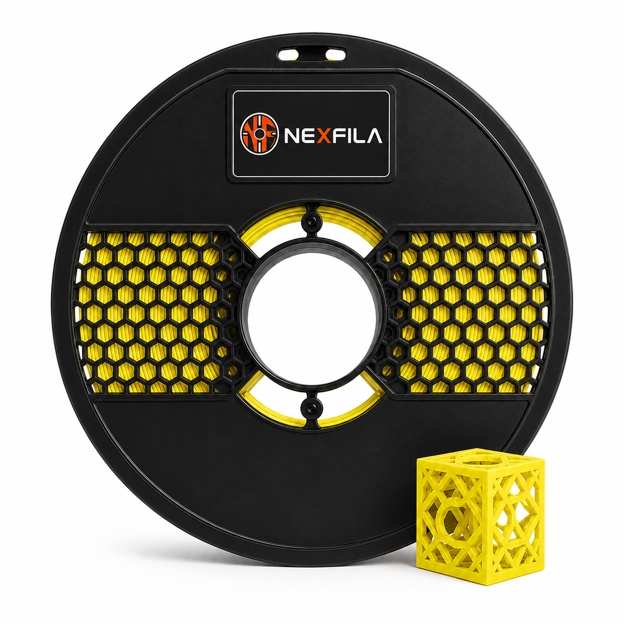 NEXFILA PLA+ Yellow 3D Printer Filament | 1.75mm | 1Kg Gross | Compatible with All FDM 3D Printers